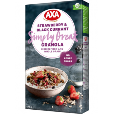 Каша AXA Granola Simply Great с клубникой и черной смородиной 475г