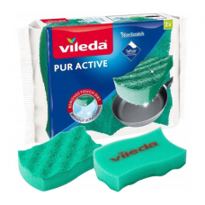 Губки для мытья посуды Vileda Glitzi Pur Active Teflon 2шт