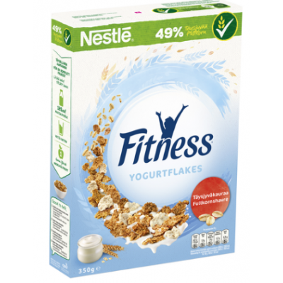 Йогуртовые хлопья Nestle Fitness 350 г из цельнозерновой пшеницы, овса и риса