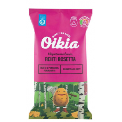 Картофельные чипсы Oikia Rehti Rosetta 250г со вкусом сыра и красного лука