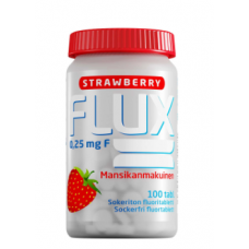 Таблетки Flux Strawberry с фторидом для зубов 100 шт