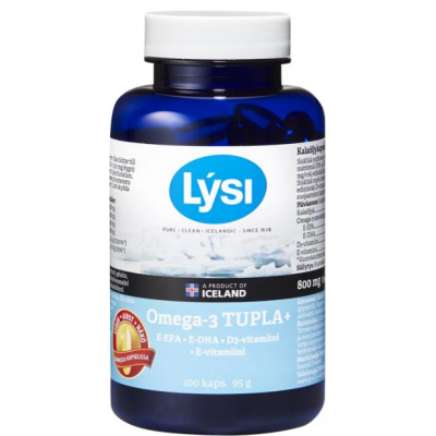 Витамины для сердца Lysi Omega-3 TUPLA D3+E 100капсул