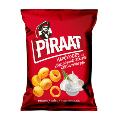 Чипсы со сметаной и чесноком BALSNACK Piraat 150 г