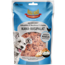 Лакомство для собак Hau-Hau Champion 2In1 Lihaherkut Kana-Riisipalat 80 г курица рис