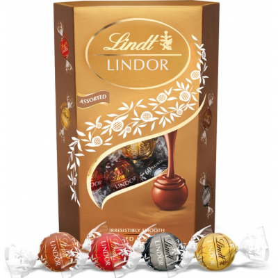 Ассорти шоколадных конфет Lindt Lindor 337г с лесным орехом