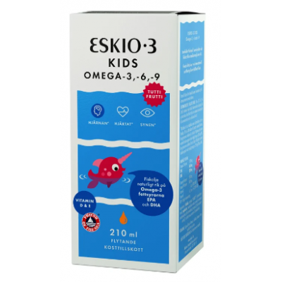 Рыбий жир для детей Eskimo-3 Kids Omega-3, -6, -9 210мл со вкусом фруктов