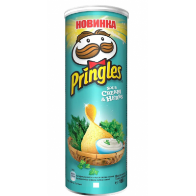 Чипсы Pringles Sour Cream & Herbs 200 г Сметана и травы