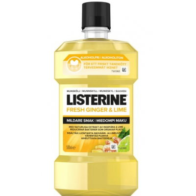 Ополаскиватель для полости рта Listerine Fresh Ginger & Lime с мягким вкусом 500 мл