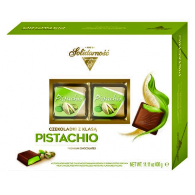 Шоколадные конфеты с фисташковым кремом Colian Praline Square Pistachio 400г