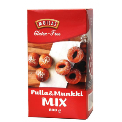 Безглютеновая мучная смесь Moilas Gluten-Free Pulla&Munkki Mix 800г для булочек и пончиков