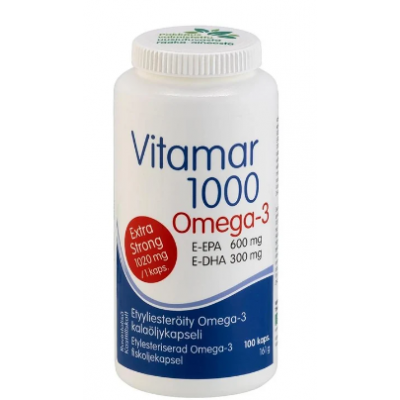 Препарат рыбьего жира и витаминов Vitamar 1000 Omega-3 100капсул