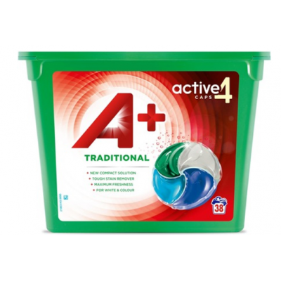 Капсулы для стирки A+ Traditional Active4 38шт