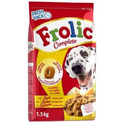 Сухой корм для собак Frolic Complete из птицы, овощей и риса 1,5кг