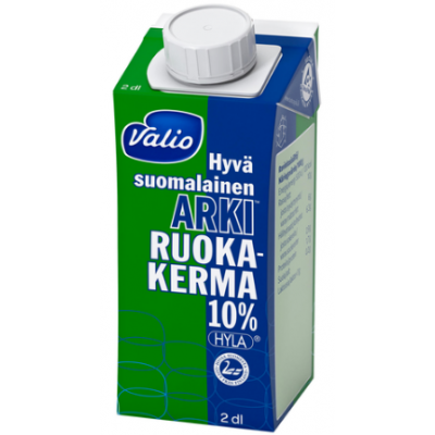 Сливки Valio Hyva Suomalainen Arki Ruokakerma 10 % 2 дл