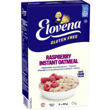 Каша быстрого приготовления Elovena Gluten Free Raspberry Instant Oatmeal 200г без глютена с малиной