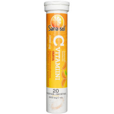 Шипучие таблетки с витамином C Sana-sol Vitamin C 1000мг 20шт со вкусом апельсина без сахара