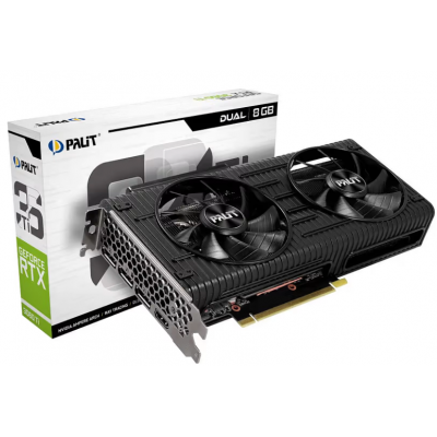 Видеокарта Palit GeForce RTX 3060 Ti Dual LHR для шины PCI-e