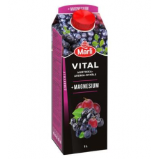 Сокосодержащий напиток Marli Vital Mustikka-Aronia-Rypalemehujuoma + magnesium 1л черника виноград