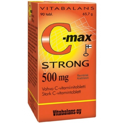 Витамины Vitabalans C-Max Strong 500мг Vahva C-Vitamiinitabletti 90шт