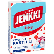 Пастилки с ксилитом Jenkki Enjoy Polka Mint Ksylitolipastilli 50г