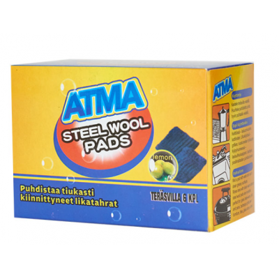 Металлические губки пропитанные мылом ATMA Steel wool sponge 6шт