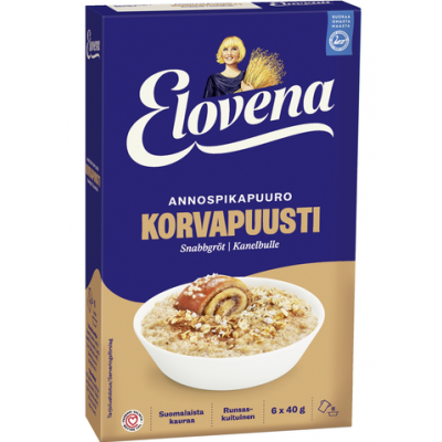 Каша быстрого приготовления Elovena Annospikapuuro Korvapuusti 6х40г корица кардамон