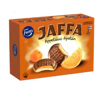 Шоколадное печенье с начинкой со вкусом апельсина Fazer Jaffa Appelsiini 300г  