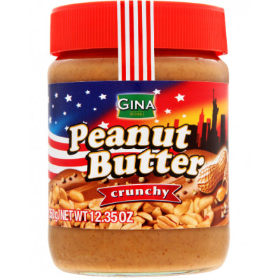 Арахисовая паста Gina Peanut butter crunchy 350г хрустящая