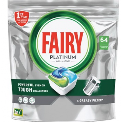 Таблетки для ПММ Fairy Platinum All In One Original 64шт