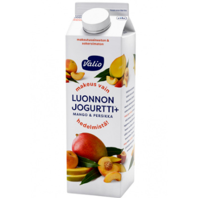 Йогурт Valio Luonnonjogurtti mango & persikka 1кг манго и персик без лактозы