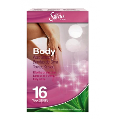 Холодные восковые полоски Silkia Body Wax Strips - Pack 16 полосок