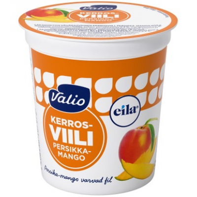 Простакваша Valio Kerrosviili 1 % 200г Persikka-Mango Laktoositon