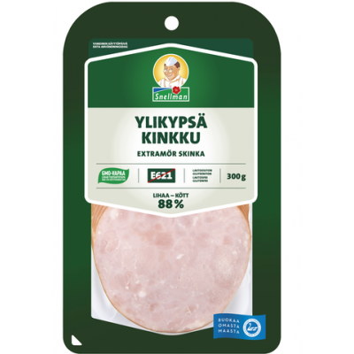 Ветчина копченая Snellman Ylikypsa Kinkku 300г в нарезке