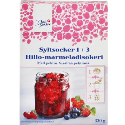 Сахар для джема и мармелада Dansukker Hillo-Marmeladisokeri 1+3 330г