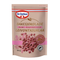  Шоколадные кнопочки Dr. Oetker Ruby-suklaanappi leivontaan 100г для выпечки