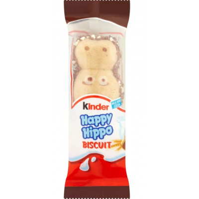 Хрустящий вафельный батончик с молоком и какао-кремом Kinder Happy Hippo 20,7 г