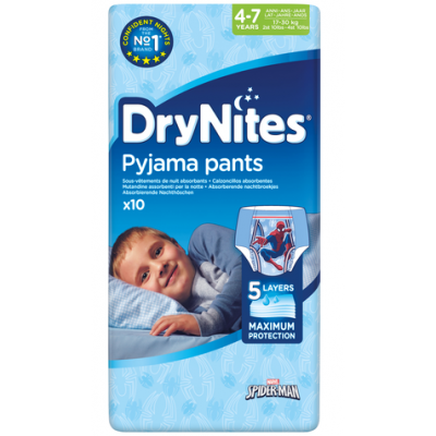 Трусики подгузники Huggies DryNites Pyjama pants 4-7лет 10шт для мальчиков