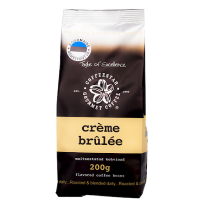 Кофе в зернах ароматизированный COFFEESTAR Creme Brule 200 г