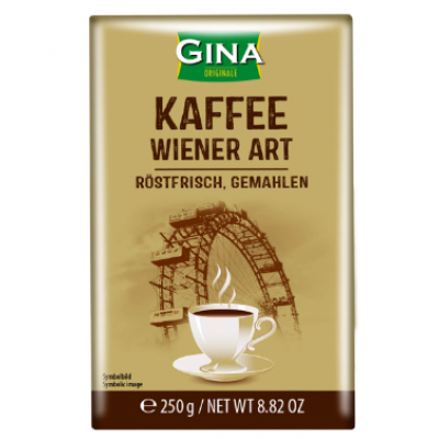 Кофе молотый Gina Kaffee Wiener Art 250г в мягкой упаковке