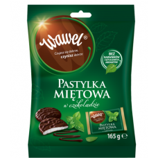 Шоколадные пластинки с мятой Wawel Mint Chocolate 165г в пакете