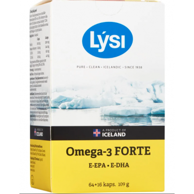 Рыбий жир LYSI Omega-3 Forte Vahva 64+16 капсул