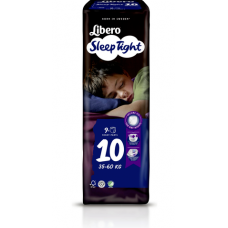 Подгузники трусики Libero SleepTight 10 на вес 35-60кг 9шт