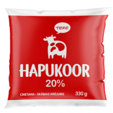 Сметана в пленке TERE Hapukoor 20% 330 г