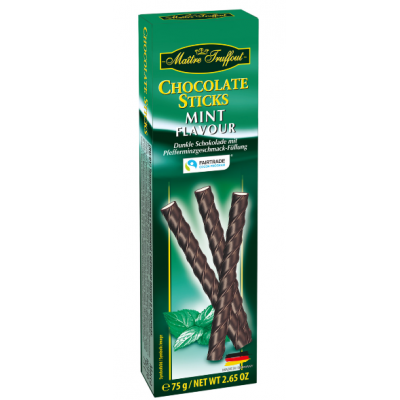 Шоколадные палочки Maitre Truffout Chokolate Mint 75г с ментолом