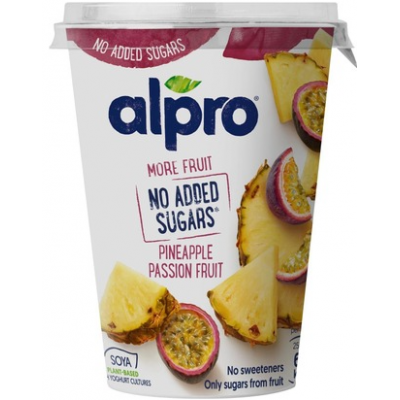 Ферментированный соевый йогурт Alpro More Fruit No Added Sugars 400г Ананас Маракуйя