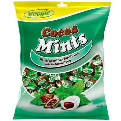 Карамель Woogie Cocoa Mints 150г шоколад мята