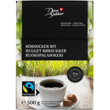 Сахар темный тростниковый кусковой DanSukker Ruokopalasokeri 500г