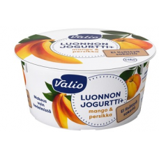 Натуральный йогурт Valio Luonnonjogurtti+ Mango & Persikka 150г манго и персик без добавления сахара, без лактозы