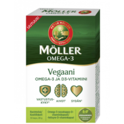 Препарат для веганов MOLLER VEGAANI OMEGA-3 JA D-VITAMIINI 30кап