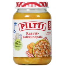 Овощное рагу из индейки Piltti Kasvis-Kalkkunapata для детей 8 месяцев 190 г 